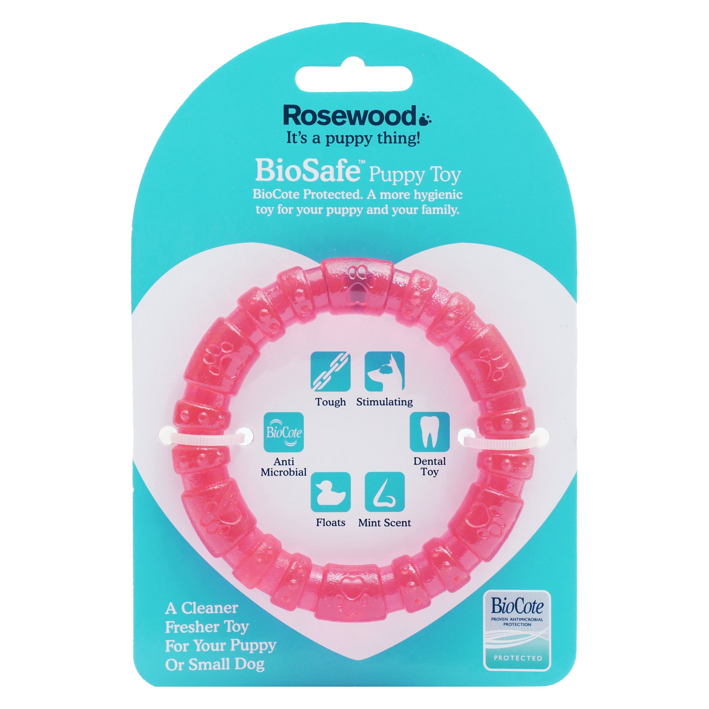 Rosewood BioSafe Puppy Toy Set Pink