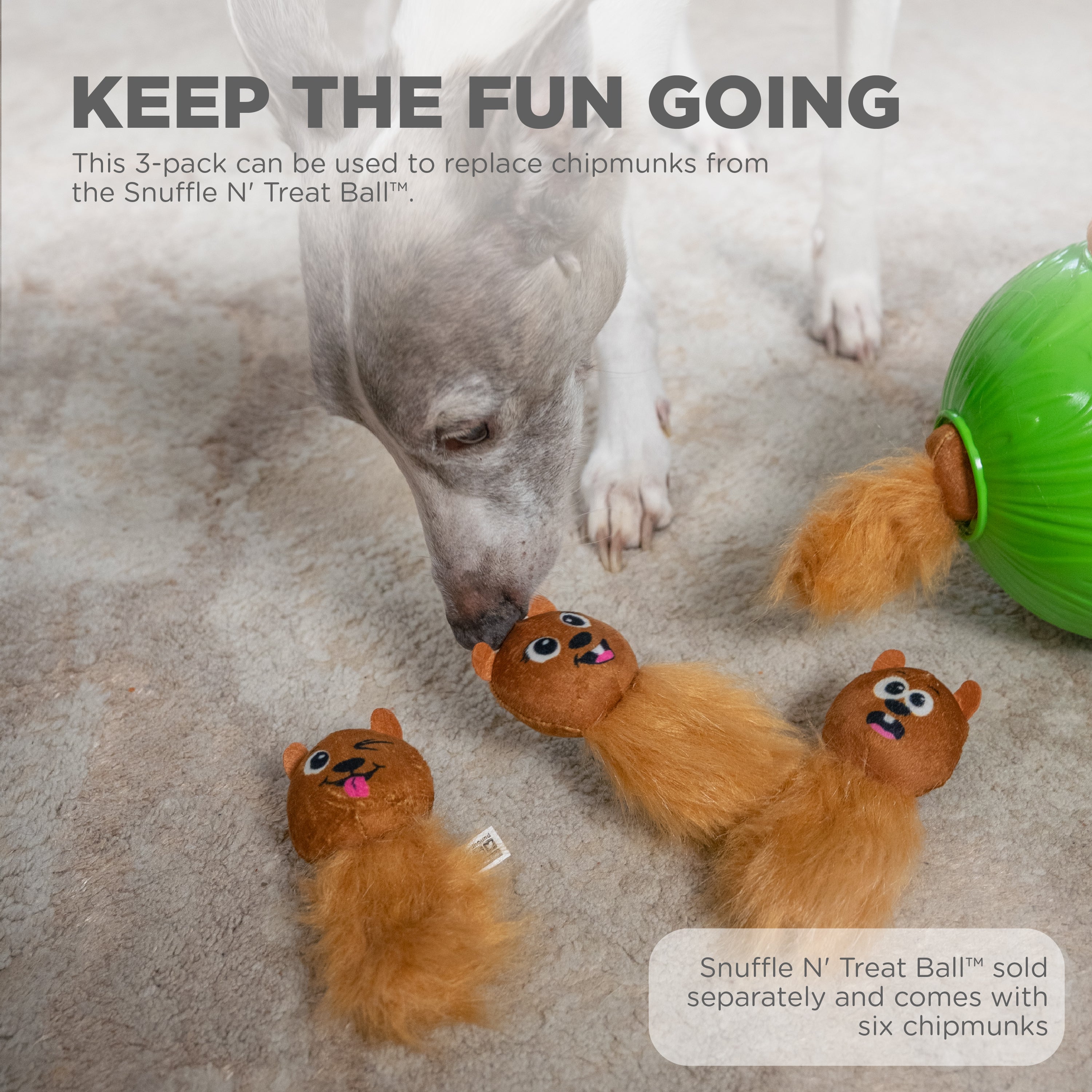 Nina Ottosson Chipmunk Snuffle Treat Replacements