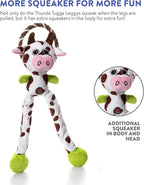 Thunda Tugga Leggy Cow Plush & Squeaky Dog Tug Toy