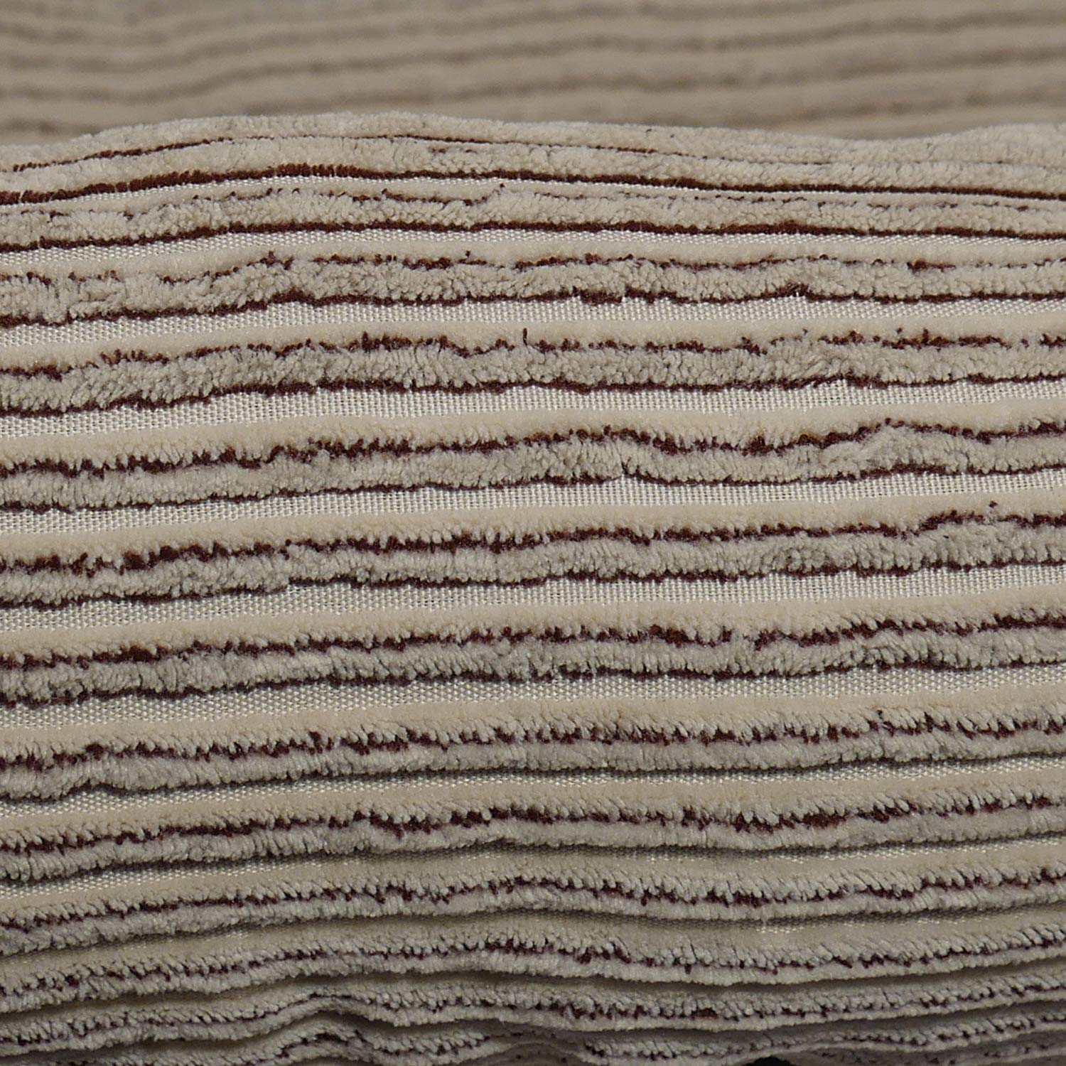 Beige Jumbo Cord / Teddy Square Bed