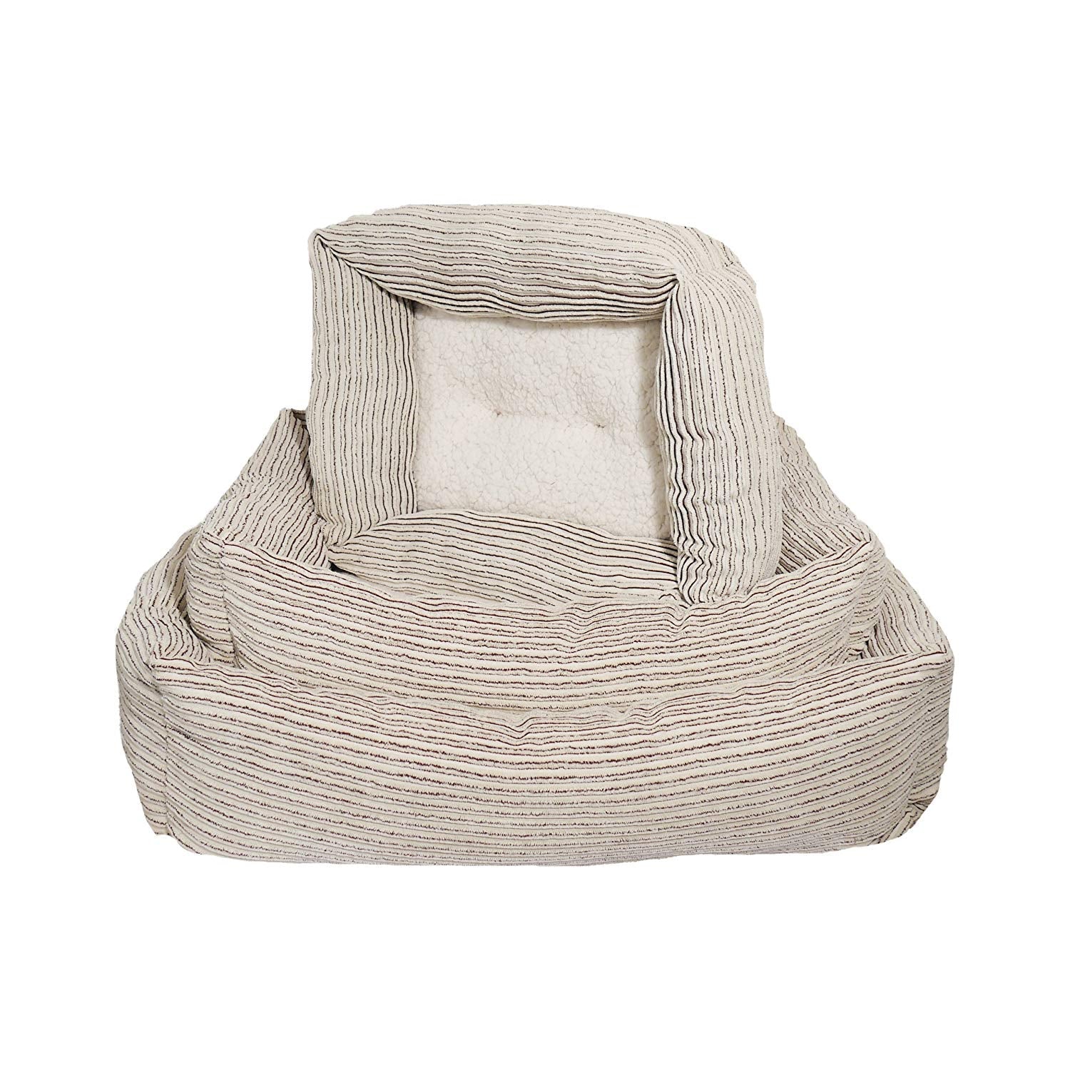 Beige Jumbo Cord / Teddy Square Bed