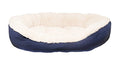 Navy Cable Knit Oval Bed for dogs and pet-parent routines