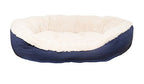 Navy Cable Knit Oval Bed for dogs and pet-parent routines
