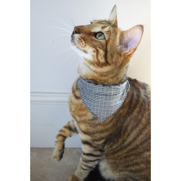 RWC68_Rosewood_Cat Collar Designer Dogtooth Bandana