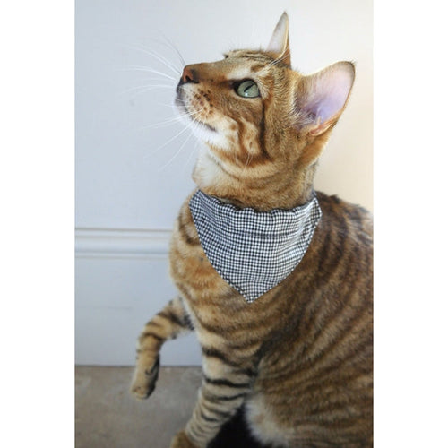 RWC68_Rosewood_Cat Collar Designer Dogtooth Bandana