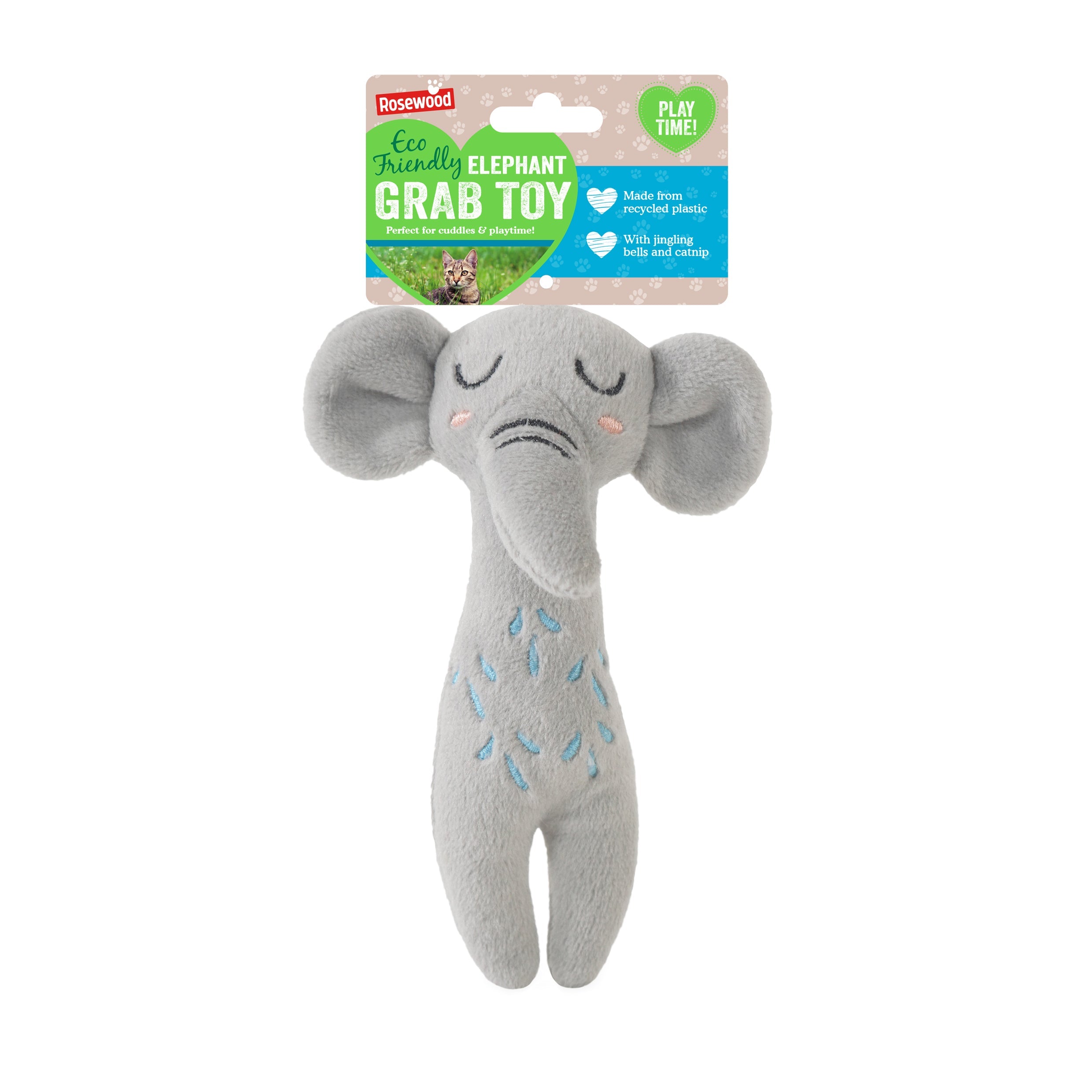 Rosewood Eco Friendly Elephant Grab Toy for Cats for dogs and pet-parent routines