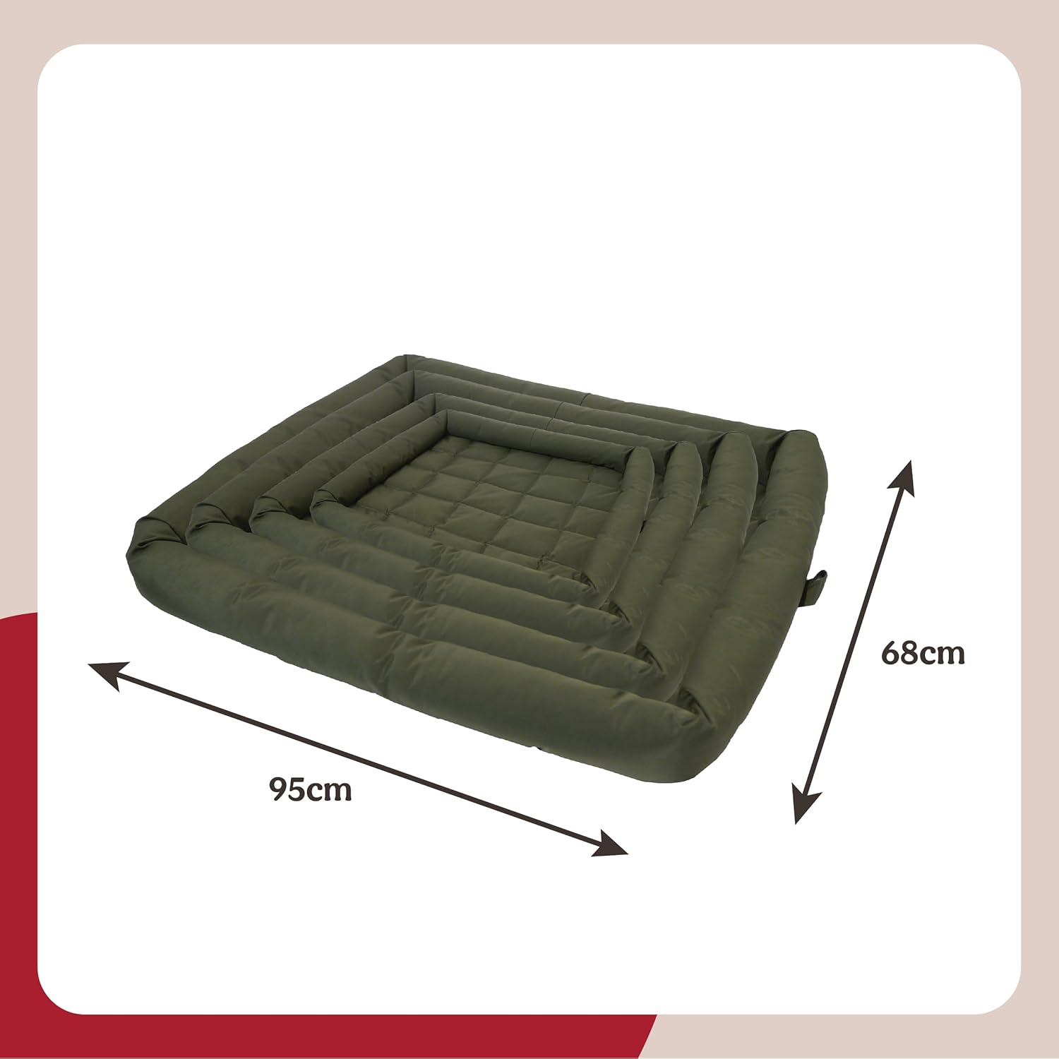 Rosewood Water-Resistant Crate Dog Mattress