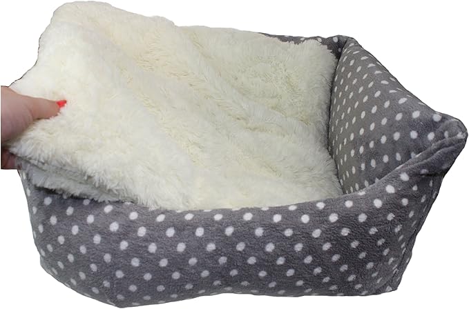 Grey Cream Spot Bed
