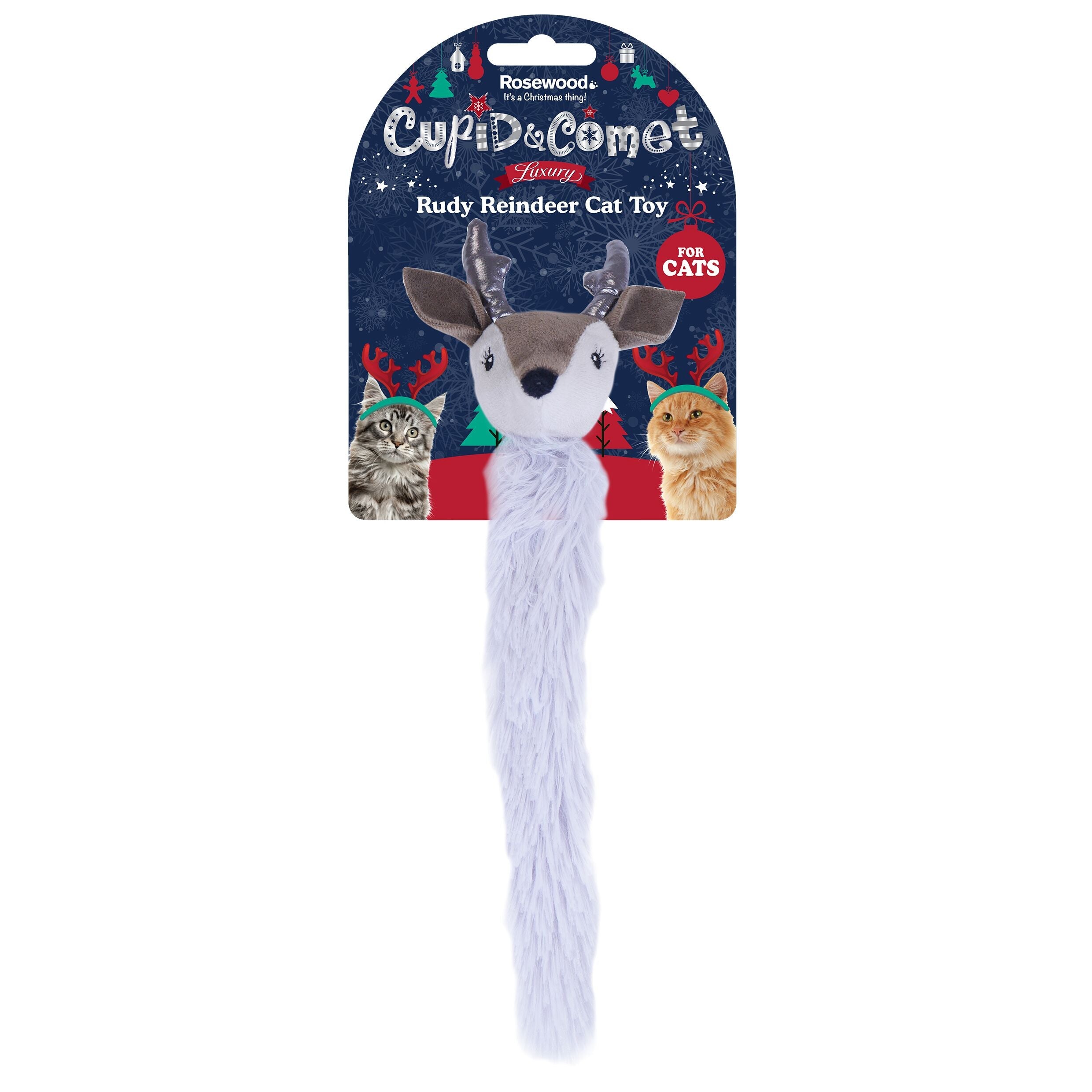 Rosewood Cupid & Comet Luxury Rudy Reindeer Cat Toy for dogs and pet-parent routines