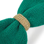 Green Knitted Bow Tie