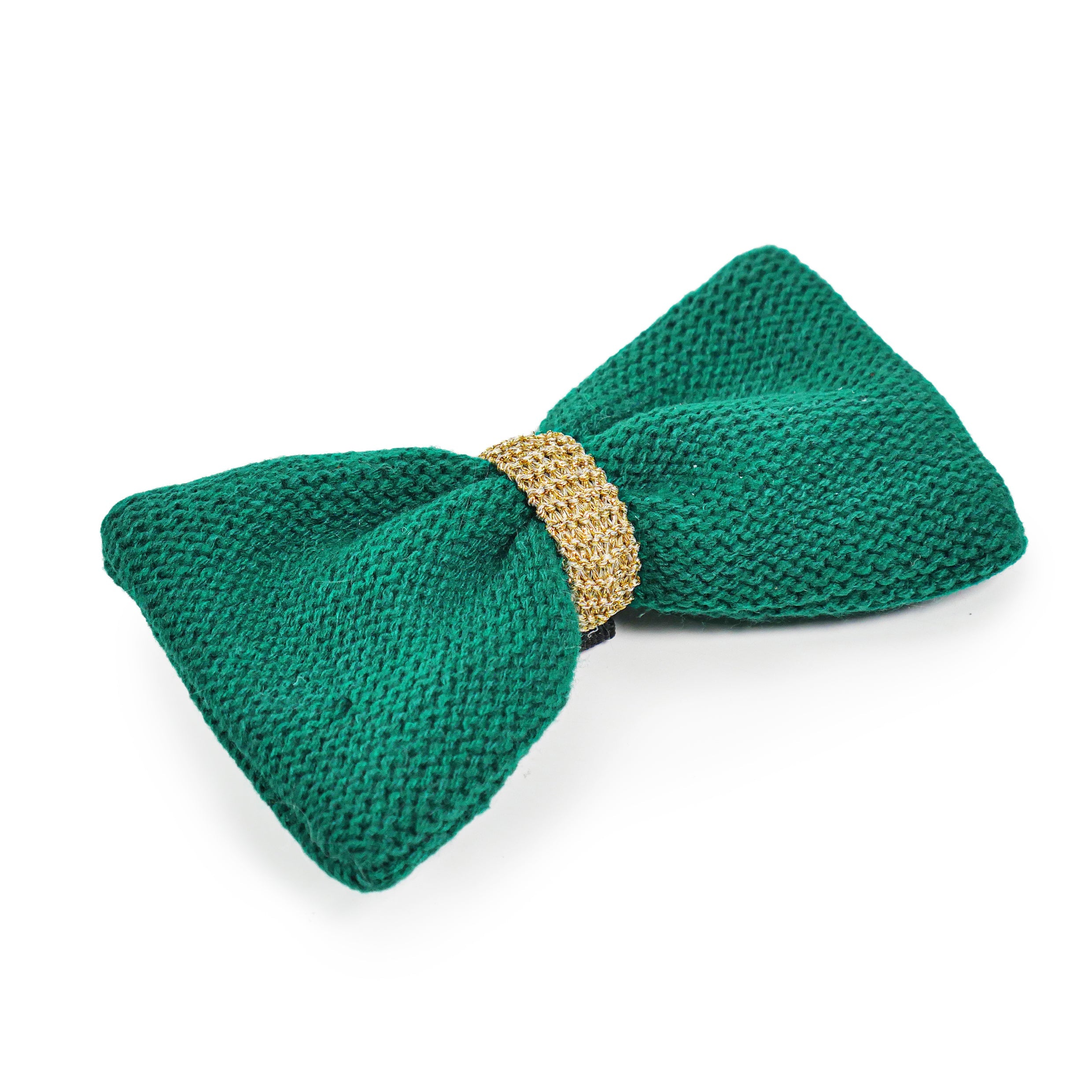 Green Knitted Bow Tie
