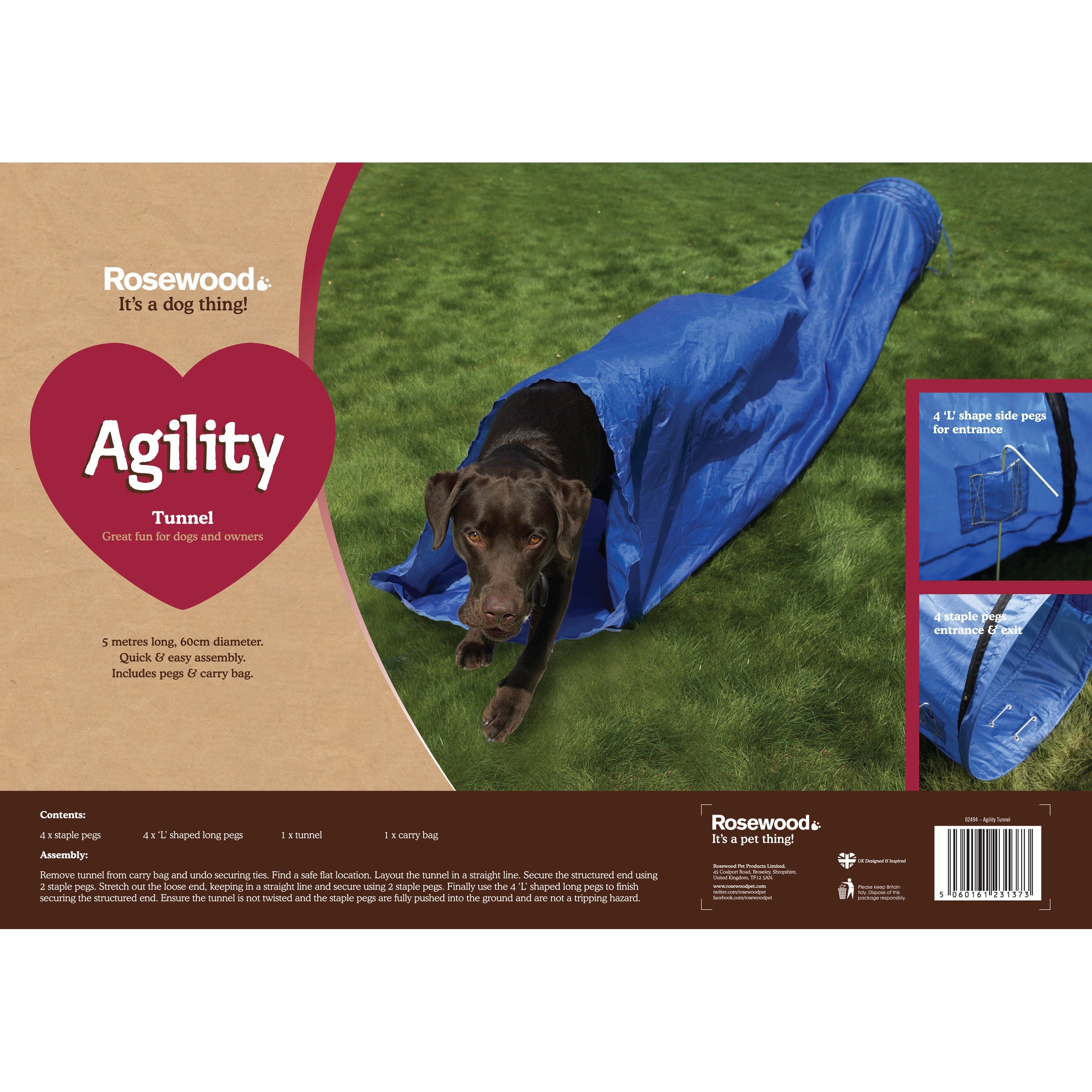 The Rosewood Dog Agility Tunnel