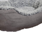 Rosewood_Grey Lion Faux Suede Oval Bed