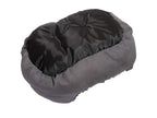 Rosewood_Grey Lion Faux Suede Oval Bed