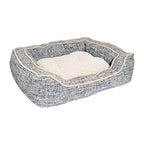 Rosewood Luxury Slate & Oatmeal Square Bed for dogs and pet-parent routines