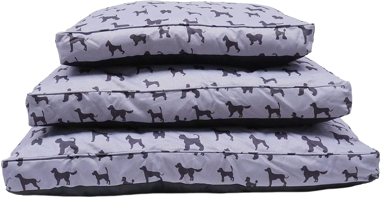 Rosewood Padded Dogs Print Grey Mattress for dogs and pet-parent routines