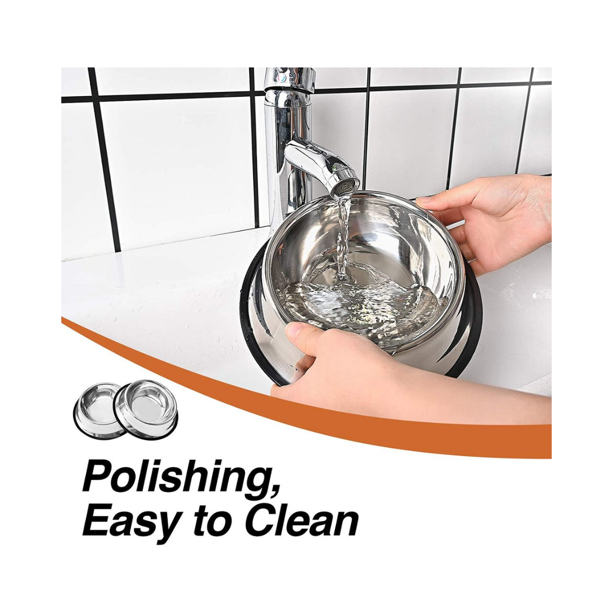 Stainless Steel Dog Bowls - 2 Pack for Dog Mess Cleaning