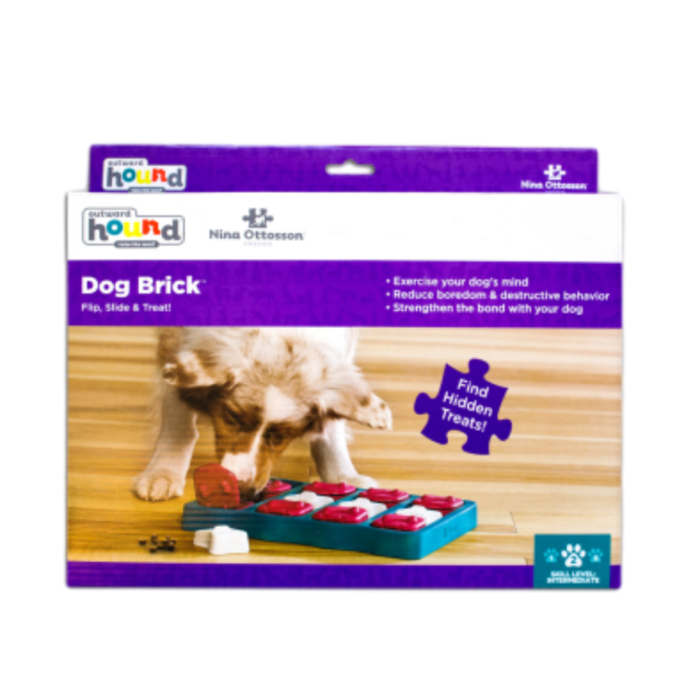 Nina Ottosson Dog Brick Puzzle Blue for Dog Enrichment