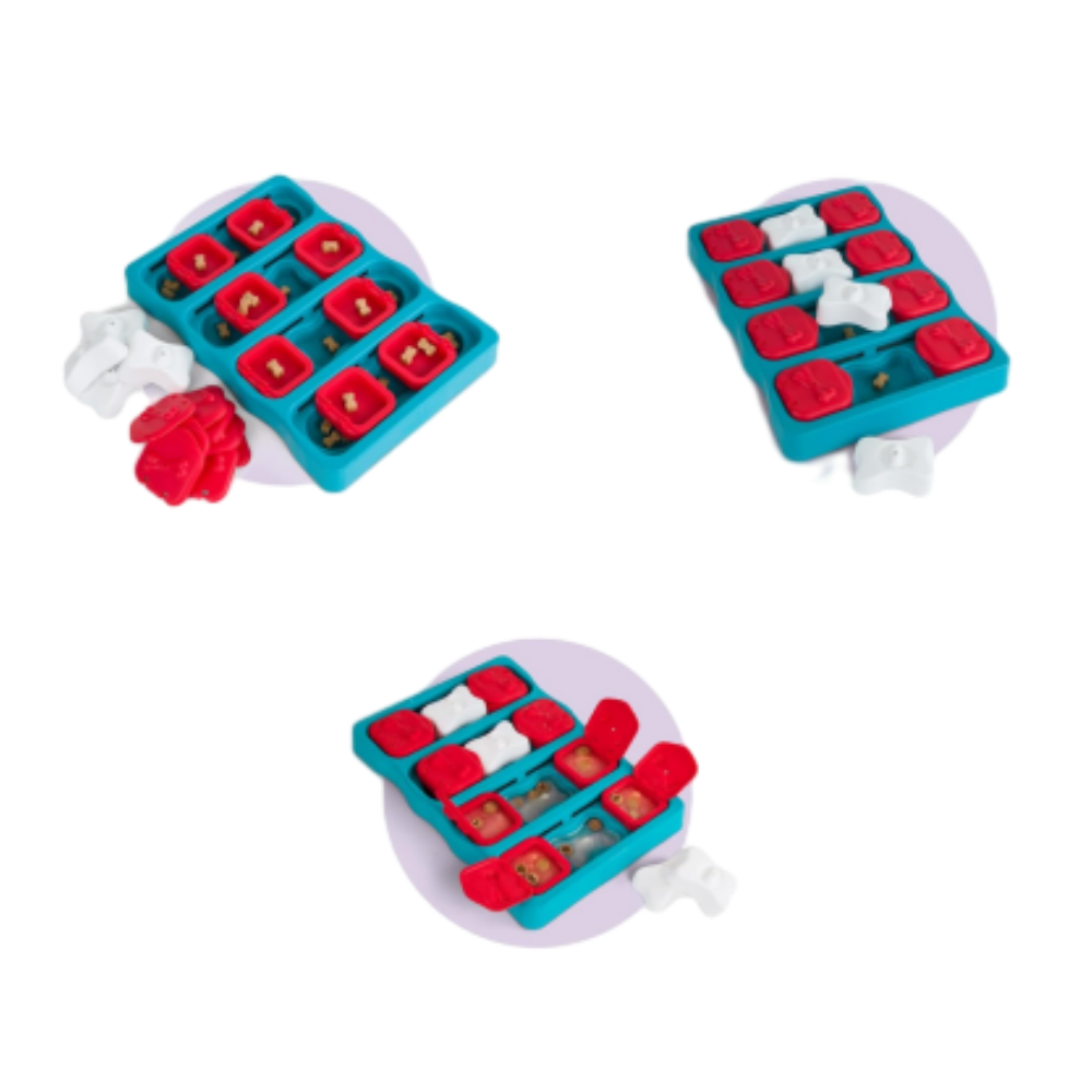 Nina Ottosson Dog Brick Puzzle Blue for Dog Enrichment