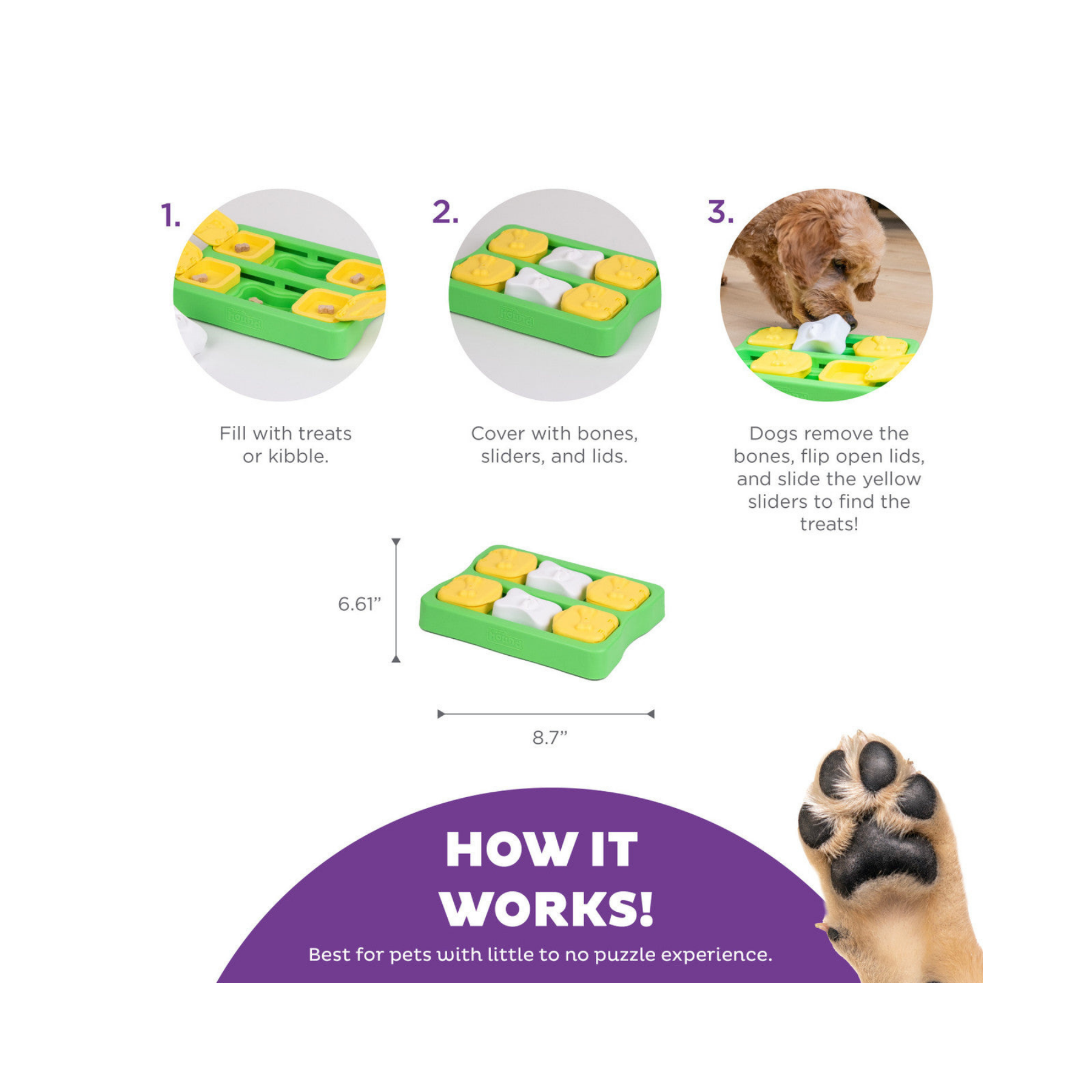 Nina Ottosson Dog Brick Green SM for Dogs