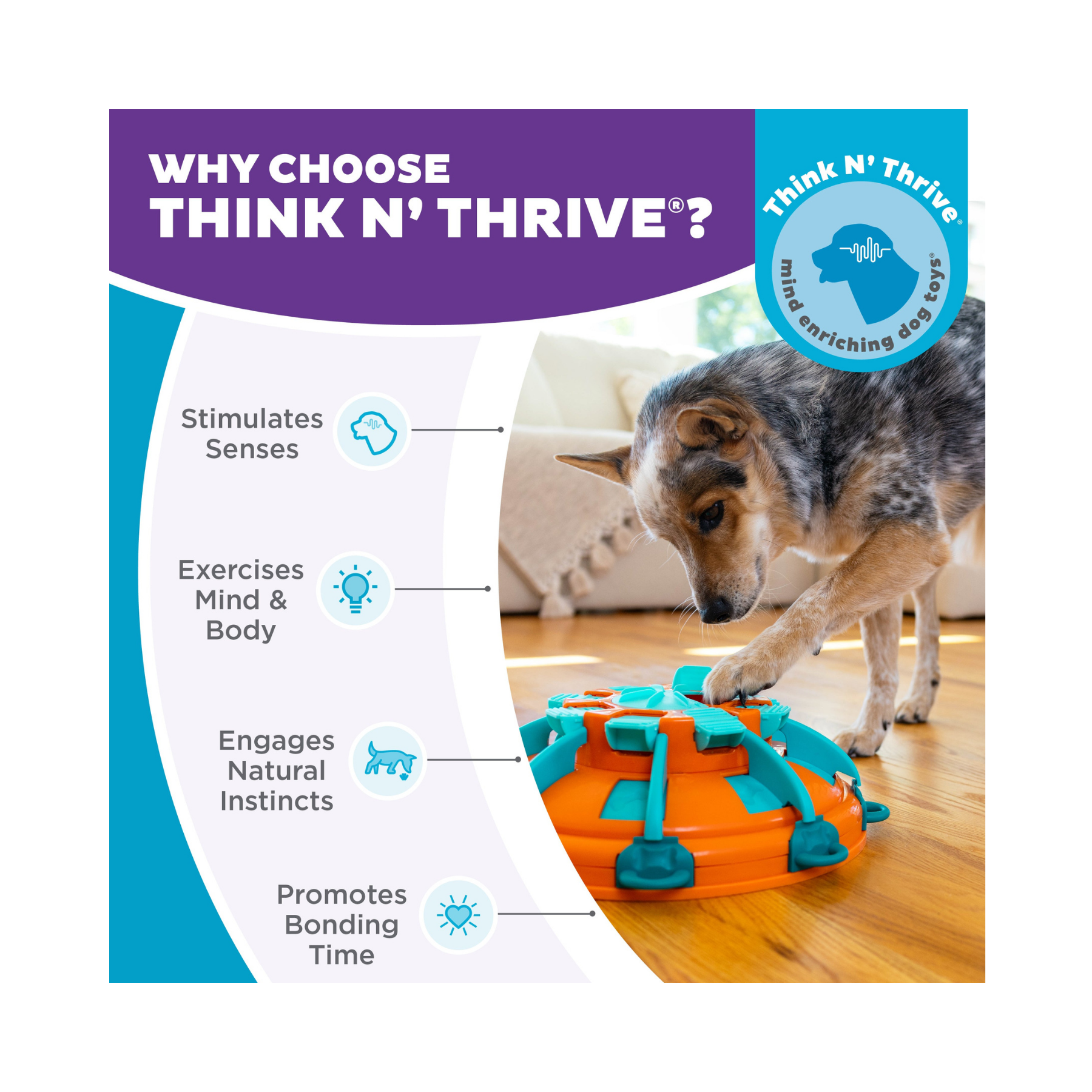 Nina Ottosson Tower of Treats for Dog Enrichment