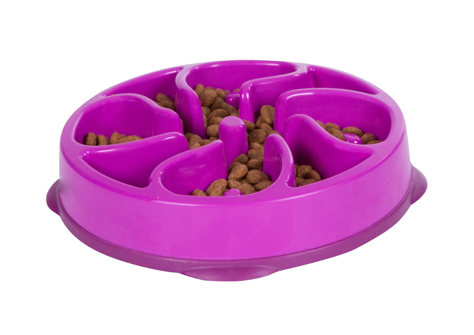 Outward Hound Fun Feeder Purple - Slow Feeder Dog Bowl for Fast Eaters
