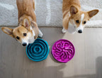 Outward Hound Fun Feeder Purple - Slow Feeder Dog Bowl for Fast Eaters