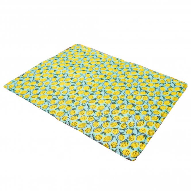 Rosewood Lemon Print Rectangular Pet Cool Mat for dogs and pet-parent routines